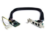 Startech.com Tarjeta Mini PCI Express  de 3 Puertos FireWire1394 2b 1a (MPEX1394B3)